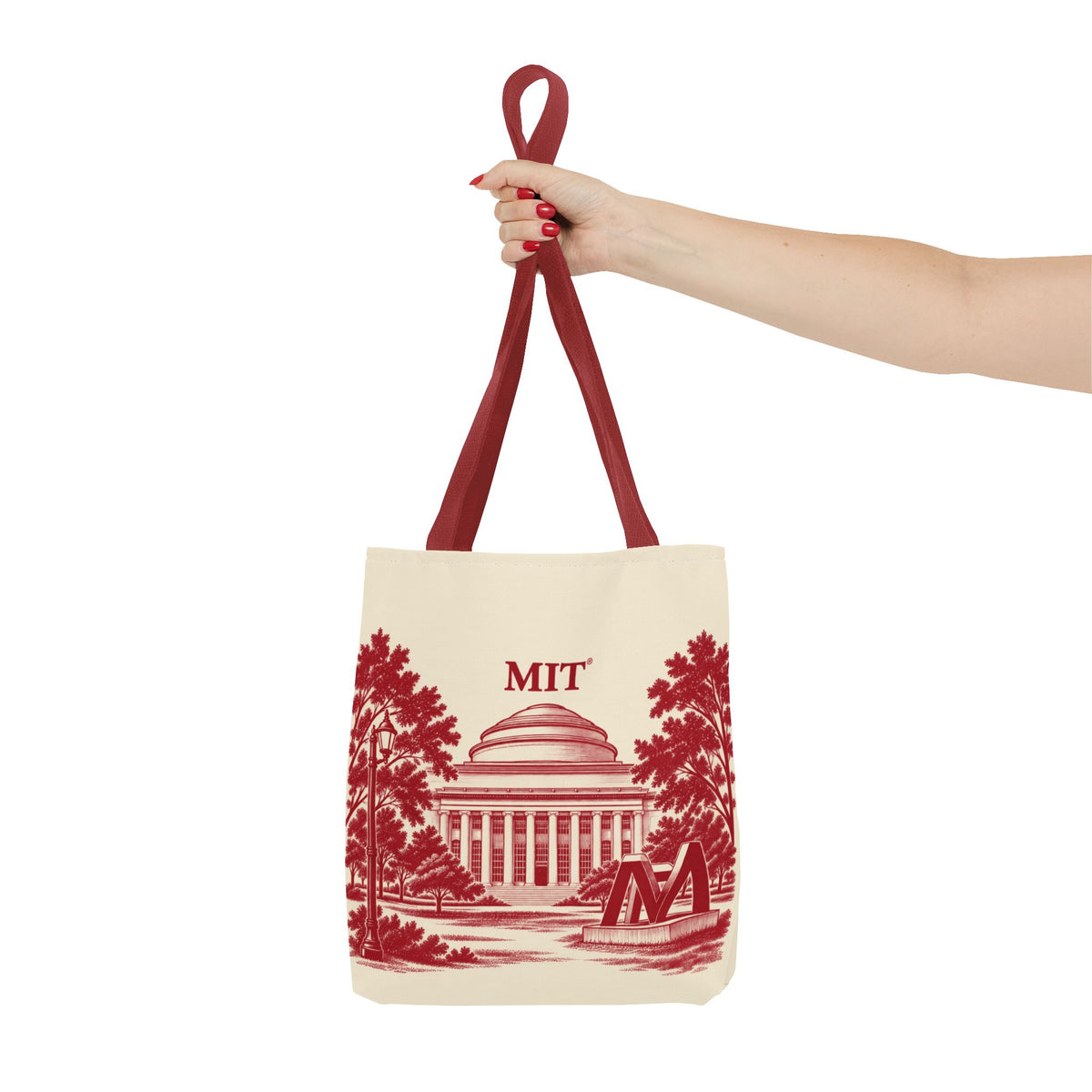 MIT Campus Dome Tote Bag – Vintage Campus Illustration Canvas Tote