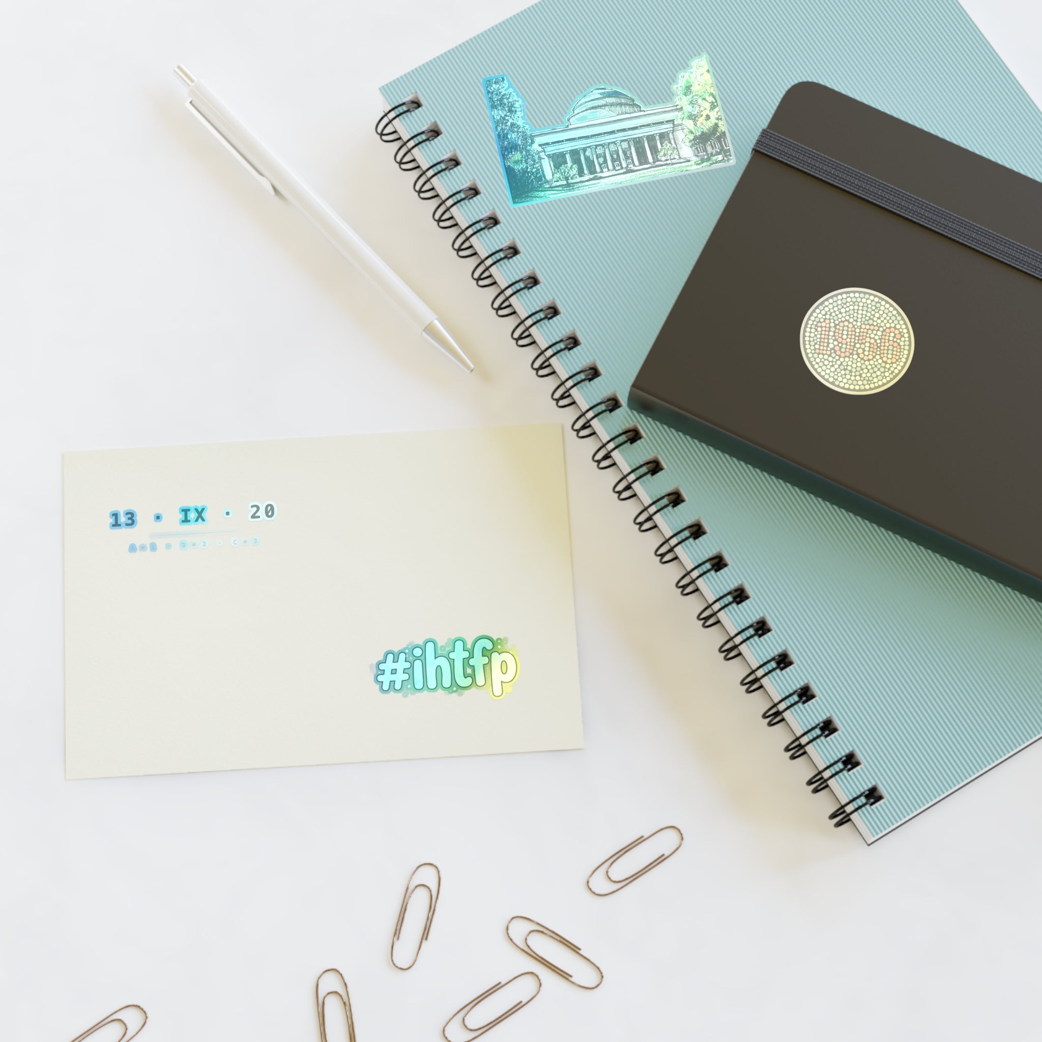 MIT Reunion Sticker Sheet — 1956, MIT Dome & “#ihtfp” Alumni Decals