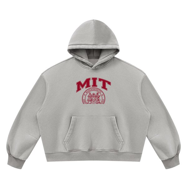 MIT Unisex Vintage Wash Boxy Fleece Hoodie