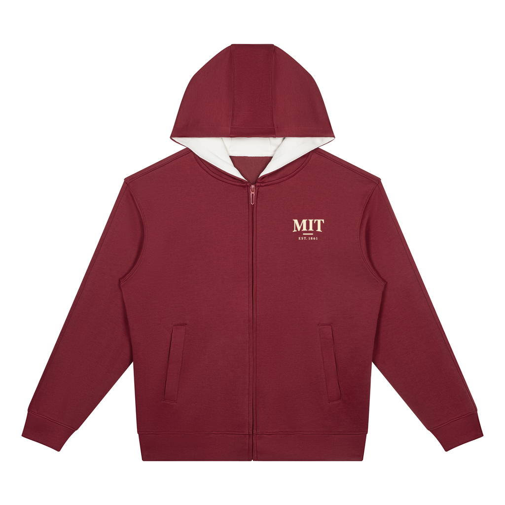 MIT Unisex Drop Shoulder Full Zip Hoodie
