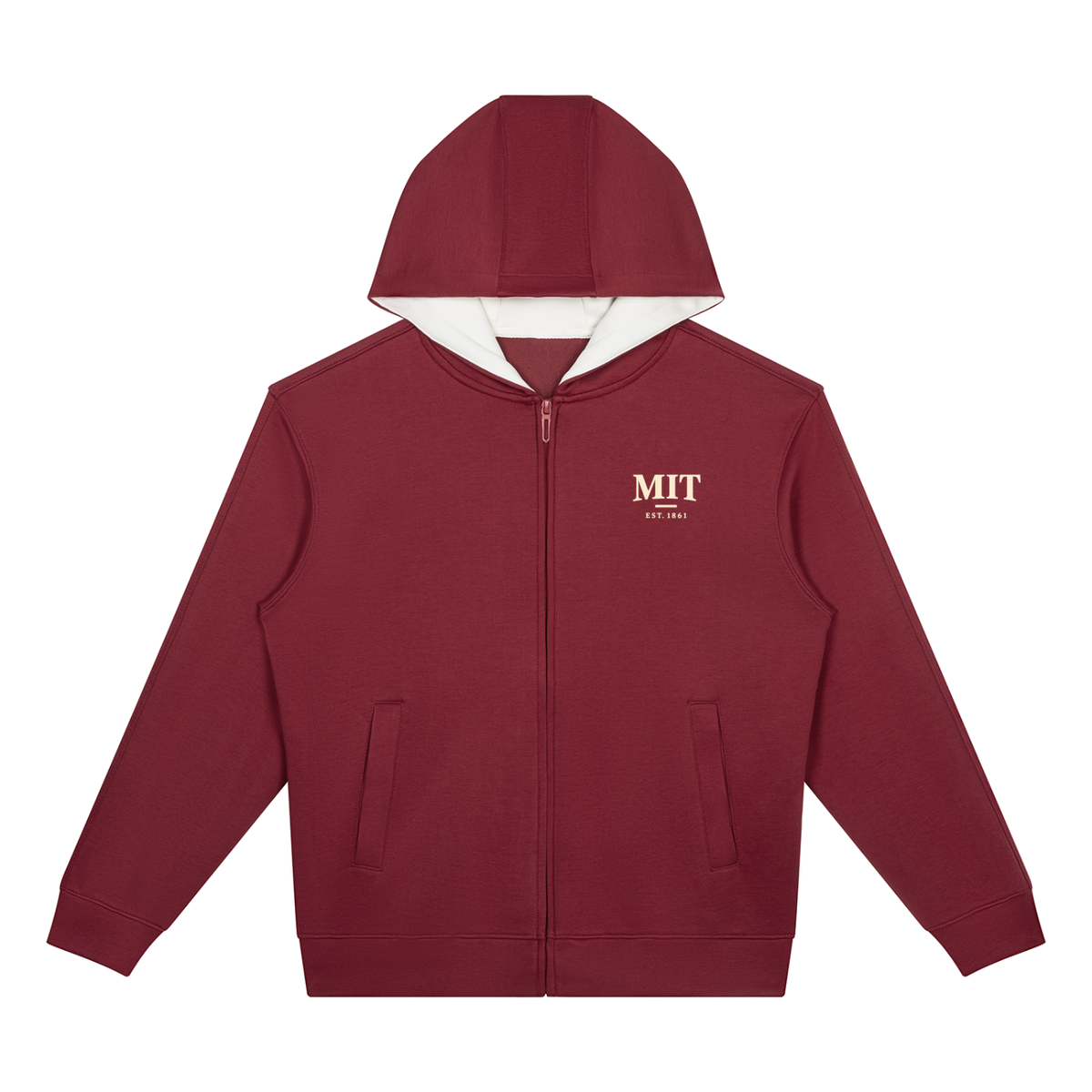 MIT Unisex Drop Shoulder Full Zip Hoodie