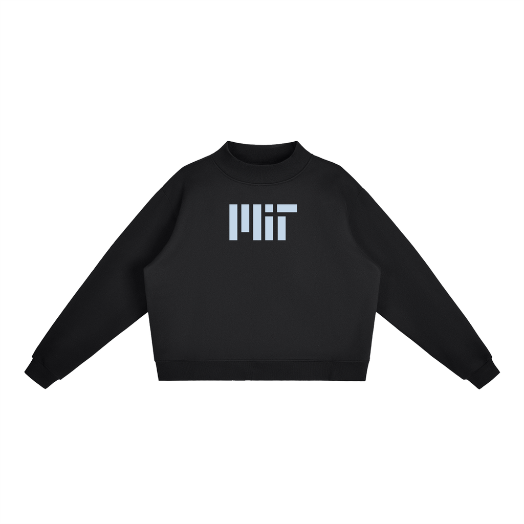 Essential Fleece Mock-Neck Crew Sweatshirt