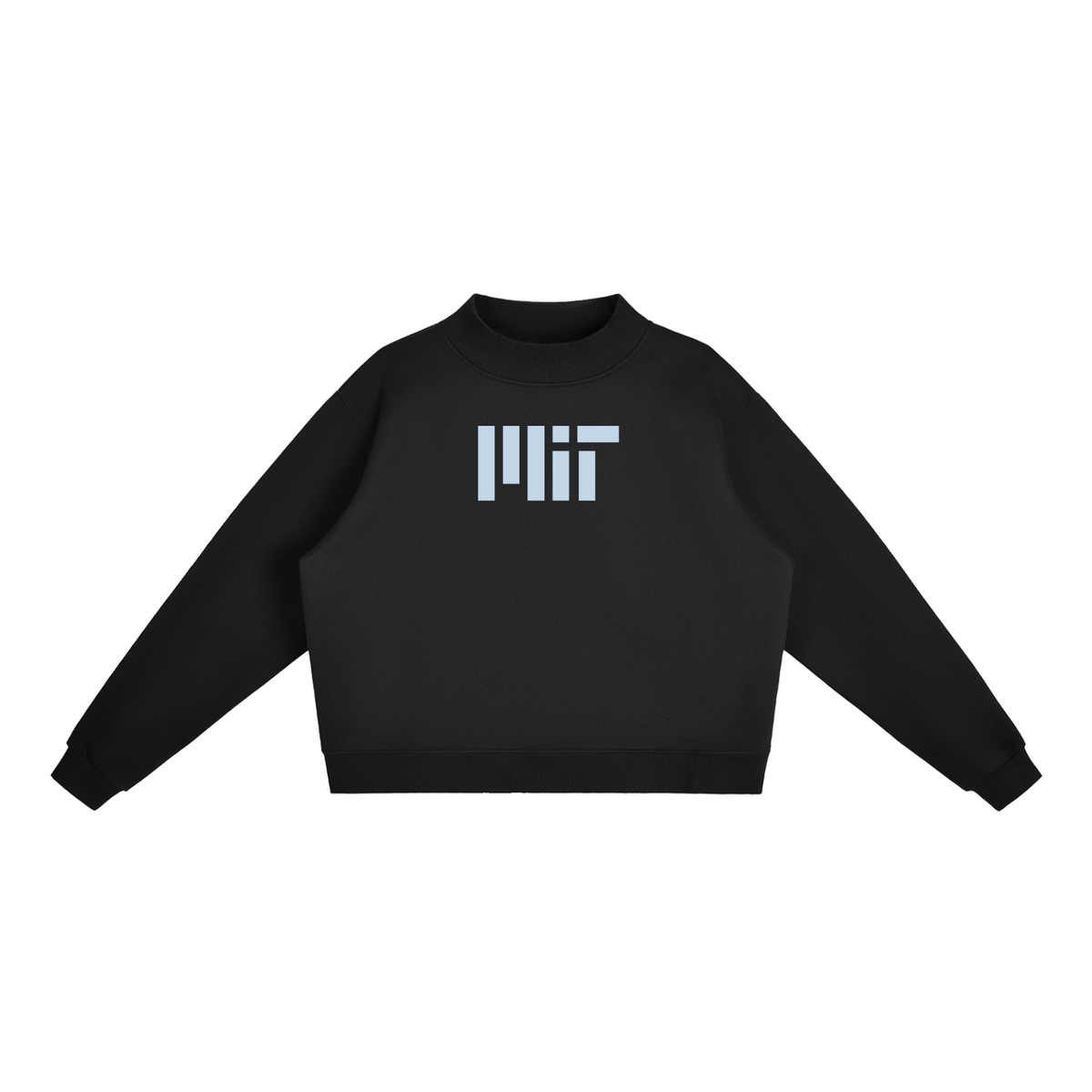 Essential Fleece Mock-Neck Crew Sweatshirt