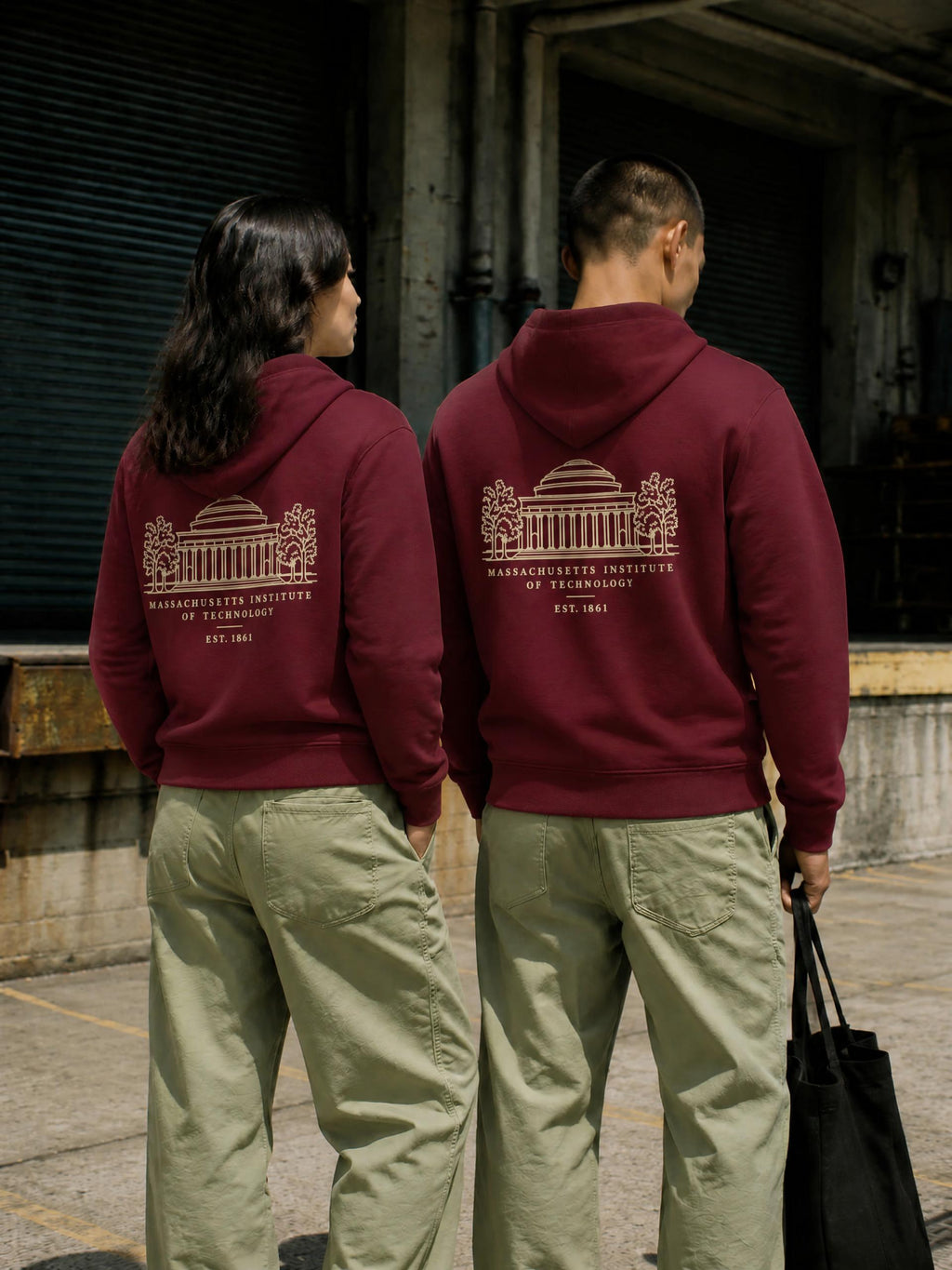 MIT Unisex Drop Shoulder Full Zip Hoodie