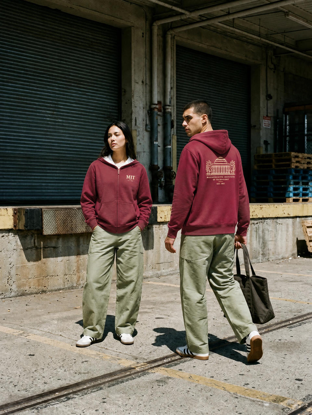 MIT Unisex Drop Shoulder Full Zip Hoodie